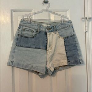 PacSun color block mom Jean shorts (25)